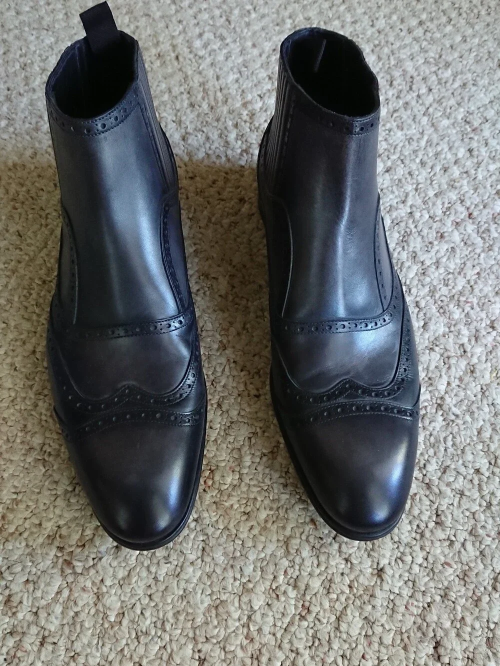 Dolce & Gabbana polished ankle boots in dark gray size 9-9.5